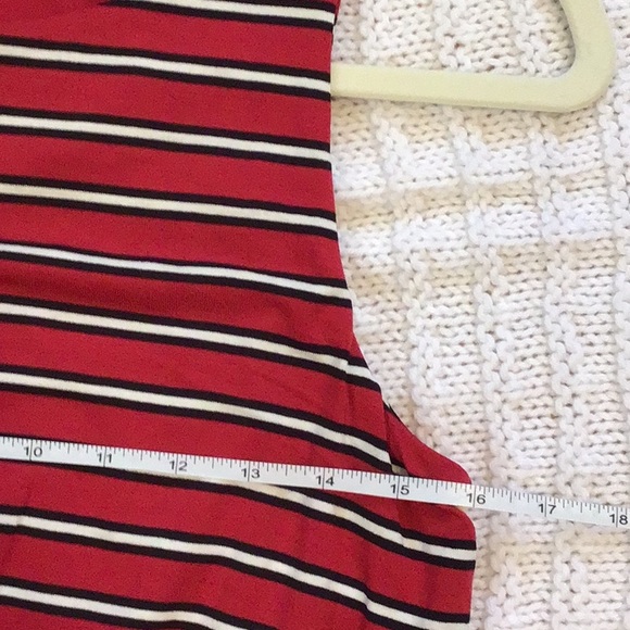 Loft Mixed Stripe Flare Dress - Picture 7 of 7